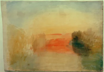 Flusslandschaft: Sonnenuntergang